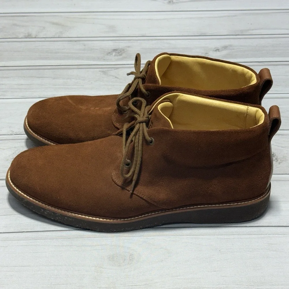 Samuel Hubbard Chukka Boots Men 13 Brown Suede Leather Vibram M2120-024